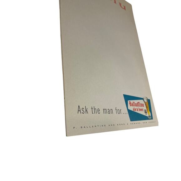 Vintage Ballantine Beer Menu Sheet 10 Papers 10.75 x 7 Inch Inserts - Picture 3 of 8